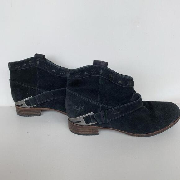 Ugg Australia Austin Suede Ankle Boot Black 6 - Picture 3 of 9